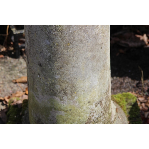 109 - STONE SUNDIAL ON PEDESTAL BASE 
85 X 40 X 40CM