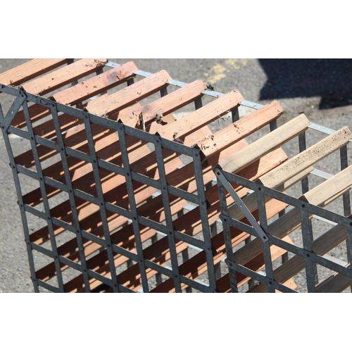 116 - 2 X WOOD AND METAL WINE RACKS
64 X 23 X 64CM