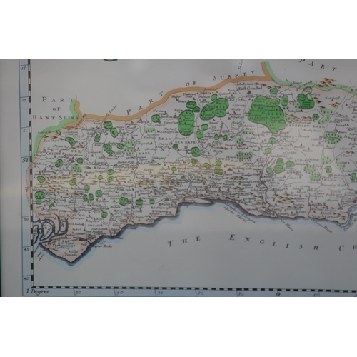 234 - 3 X VINTAGE FRAMED MAPS 
42 X 37CM