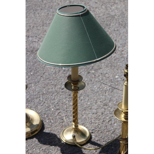 268 - LARGE QUANTITY BRASS COLOUMN LAMPS  x9
55CM