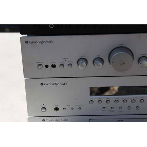 765 - CAMBRIDGE AUDIO AMPS, TUNER, RECEIVER AND DVD PLAYER