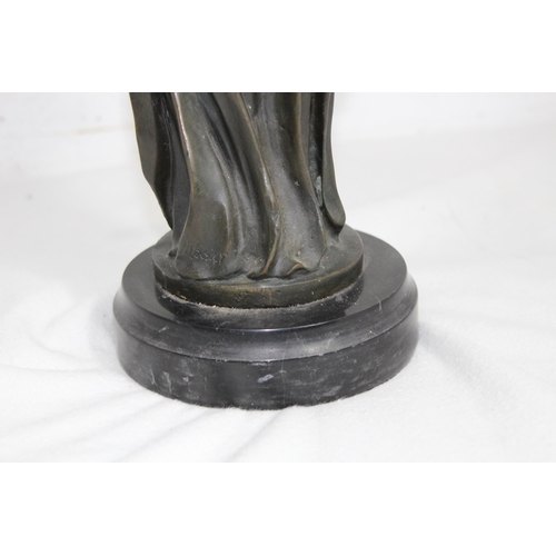 931 - BRONZE ART DECO STATUE OF A NUDE LADY SIGNED MASIER
36CM