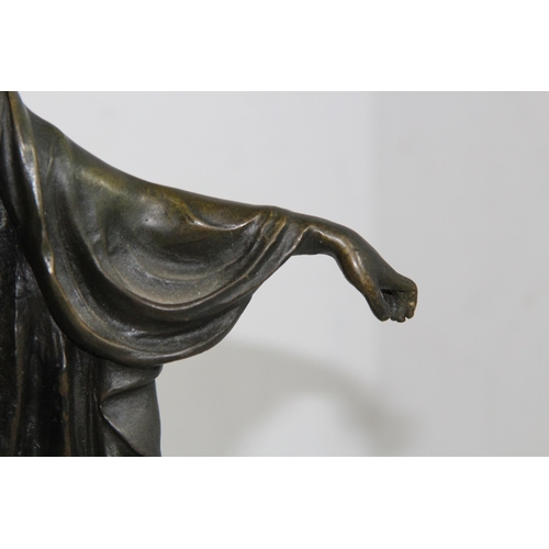 931 - BRONZE ART DECO STATUE OF A NUDE LADY SIGNED MASIER
36CM