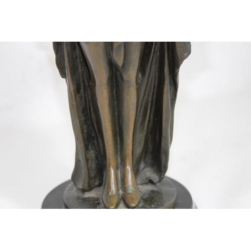 931 - BRONZE ART DECO STATUE OF A NUDE LADY SIGNED MASIER
36CM