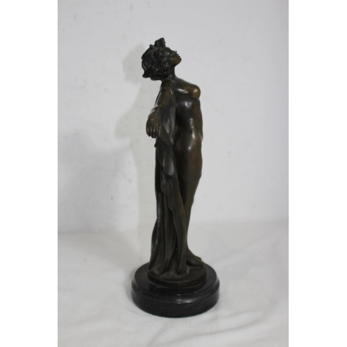 931 - BRONZE ART DECO STATUE OF A NUDE LADY SIGNED MASIER
36CM