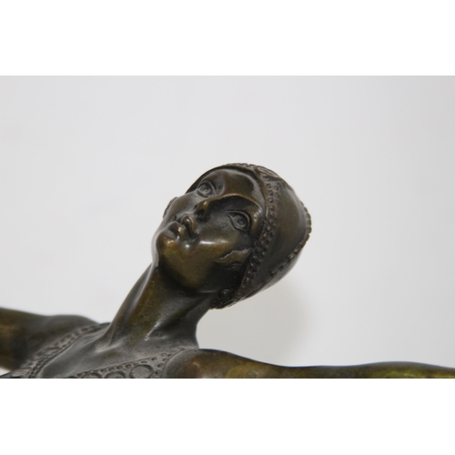 932 - BRONZE ART DECO STATUE OF A DANCER
38CM