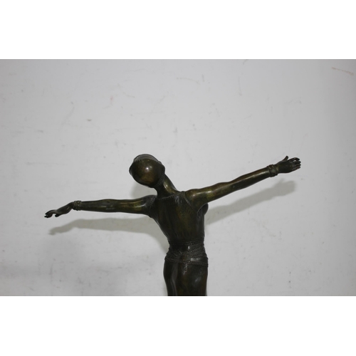 932 - BRONZE ART DECO STATUE OF A DANCER
38CM