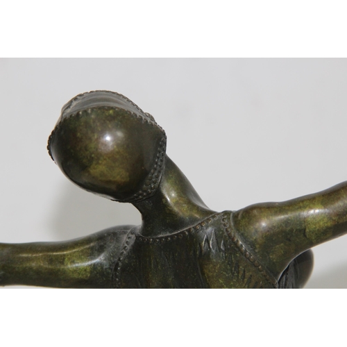 932 - BRONZE ART DECO STATUE OF A DANCER
38CM