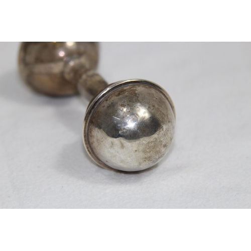 1081 - SILVER BABY RATTLE