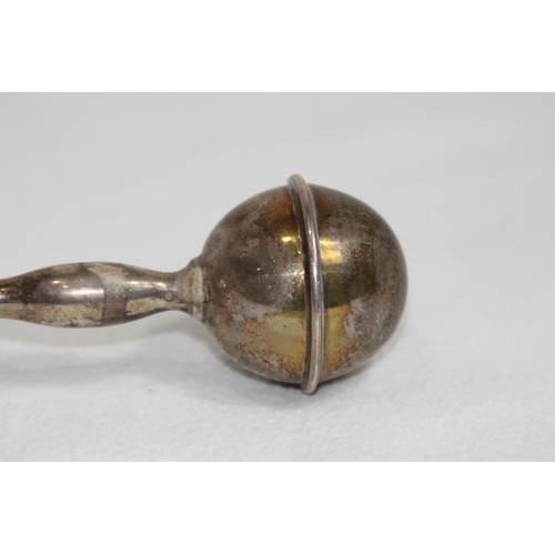 1081 - SILVER BABY RATTLE