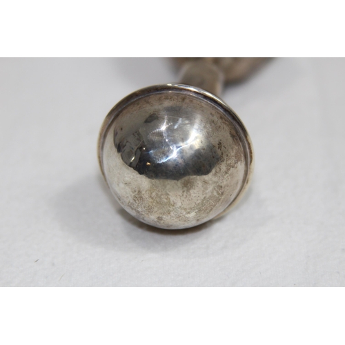 1081 - SILVER BABY RATTLE