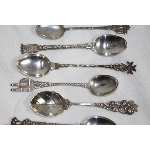 1082 - QUANTITY OF SILVER SPOONS ETC