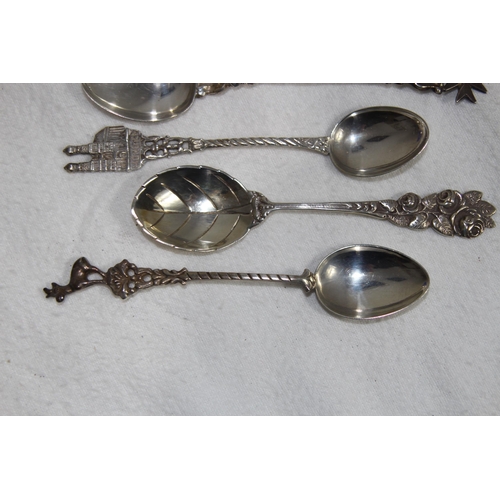 1082 - QUANTITY OF SILVER SPOONS ETC