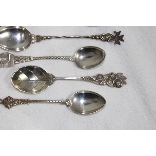 1082 - QUANTITY OF SILVER SPOONS ETC