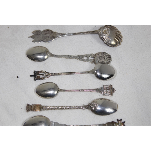 1082 - QUANTITY OF SILVER SPOONS ETC