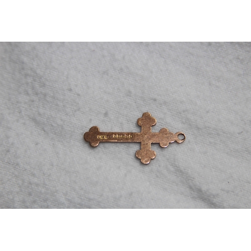 1171 - 9CT GOLD CROSS - 1.35G