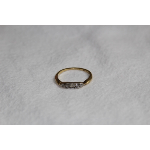 1174 - 18CT GOLD AND DIAMOND RING - 2.20G - SIZE M 1/2