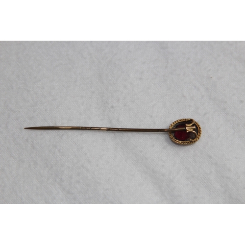 1180 - ANTIQUE 9CT GOLD PIN HEAD - PIN NOT GOLD