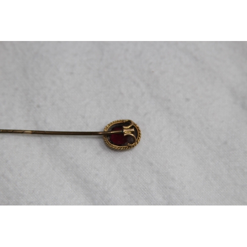 1180 - ANTIQUE 9CT GOLD PIN HEAD - PIN NOT GOLD