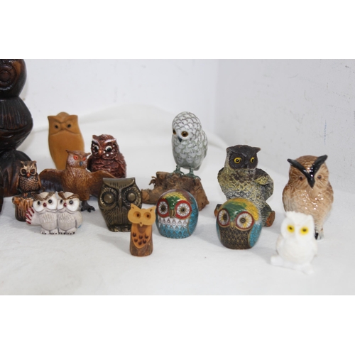 372 - LARGE QUANTITY OF OWL FIGURES 
20CM