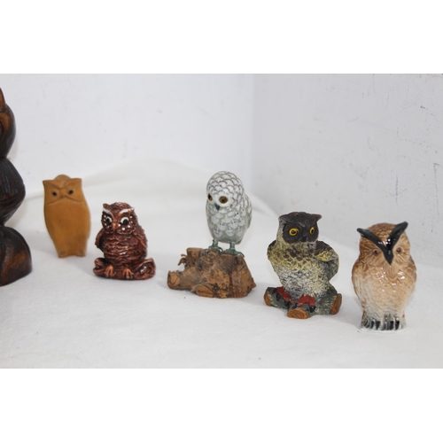 372 - LARGE QUANTITY OF OWL FIGURES 
20CM