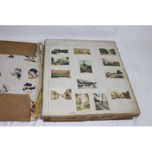 560 - GOOD SCRAP ALBUM INCLUDING VINTAGE POSTCARDS