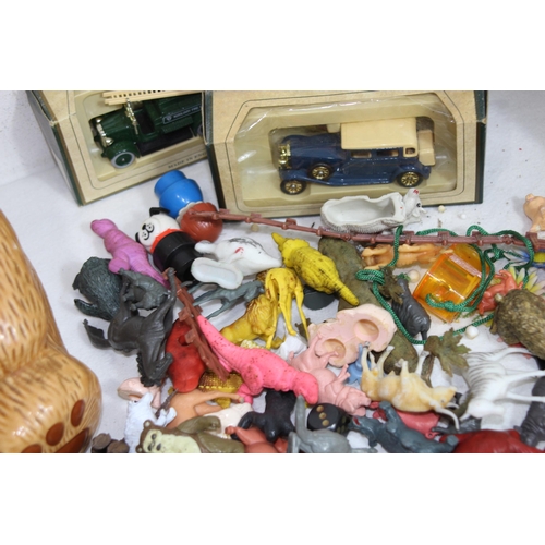 690 - QUANTITY OF CHILDRENS VINTAGE TOYS INCLUDING DOLLS HOUSE FURNITURE