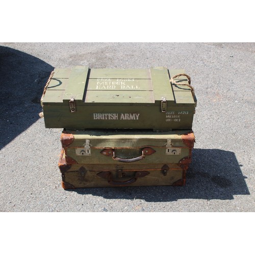 822 - 3 X MILITARY CASES