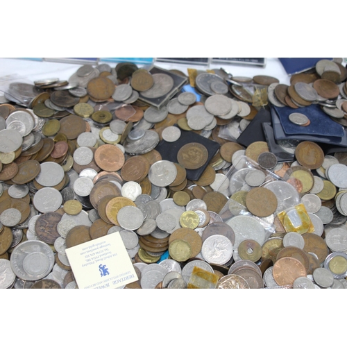 1004 - LARGE QUANTITY OF BRITISH AND WORLD COINS - 16kg