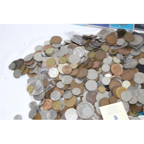 1004 - LARGE QUANTITY OF BRITISH AND WORLD COINS - 16kg