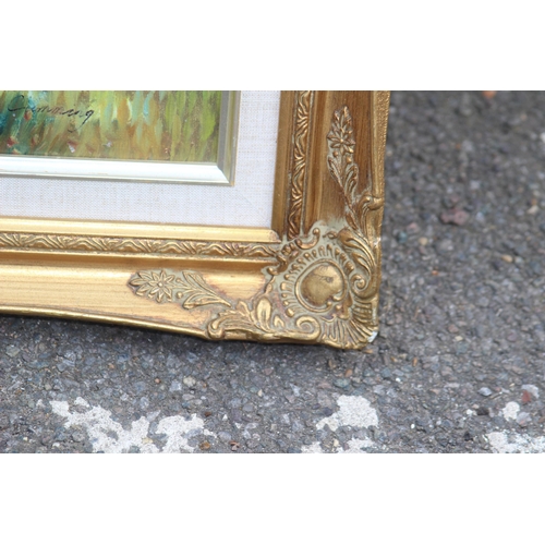 243 - GILT FRAME PAINTING ON CANVAS BY CUMMINGS
66 X 56CM