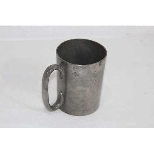 601 - QUANTITY OF PEWTER, SILVER PLATE AND AND OAK TANKARDS