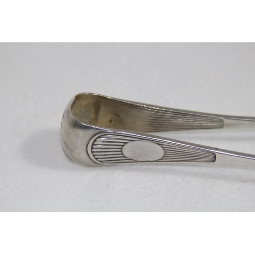 1089 - PAIR OF 875 POLISH SILVER HEAVY SUGAR TONGS - 66G