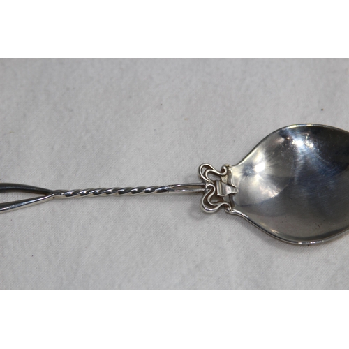 1091 - ART NOUVEAU SILVER UNUSUAL SPOON - BIRMINGHAM 1902 - 21G