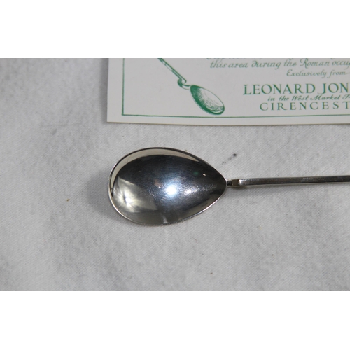 1098 - BOXED SILVER CORINIUM SPOON WITH PAPERWORK