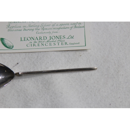 1098 - BOXED SILVER CORINIUM SPOON WITH PAPERWORK