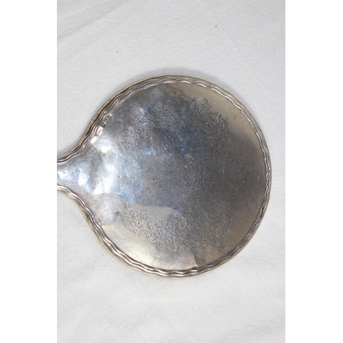 1113 - LARGE SILVER HANDLED MIRROR - BIRMINGHAM 1925