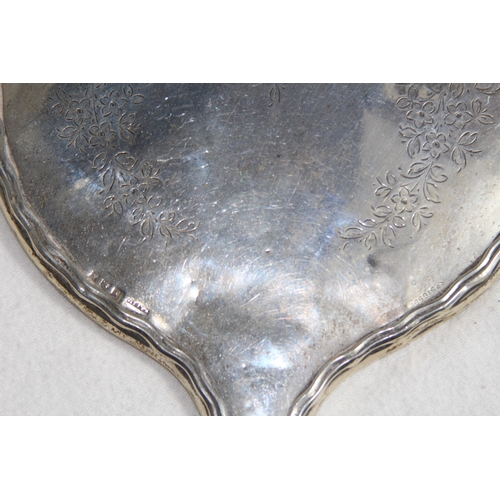 1113 - LARGE SILVER HANDLED MIRROR - BIRMINGHAM 1925