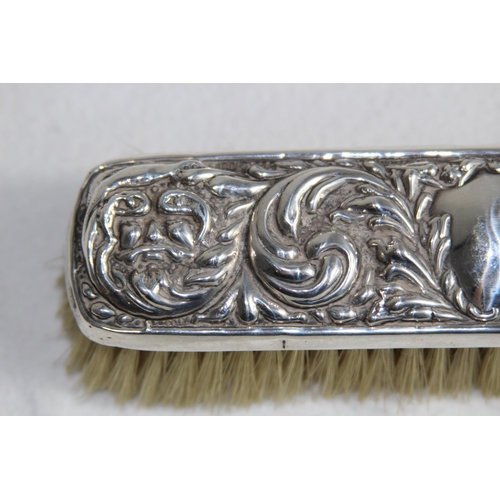 1116 - BIRD EMBOSSED SILVER BRUSH - BIRMINGHAM 1900