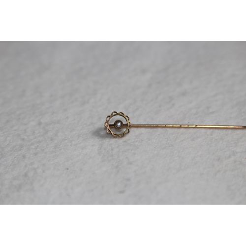 1183 - ANTIQUE 9CT GOLD STICK PIN