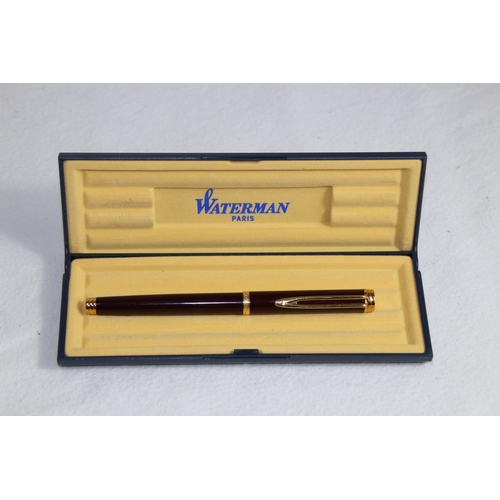 1191 - 18CT GOLD NIBBED CASED WATERMAN OF PARIS FOUNTAIN PEN