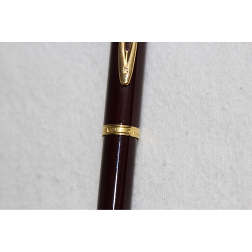 1191 - 18CT GOLD NIBBED CASED WATERMAN OF PARIS FOUNTAIN PEN