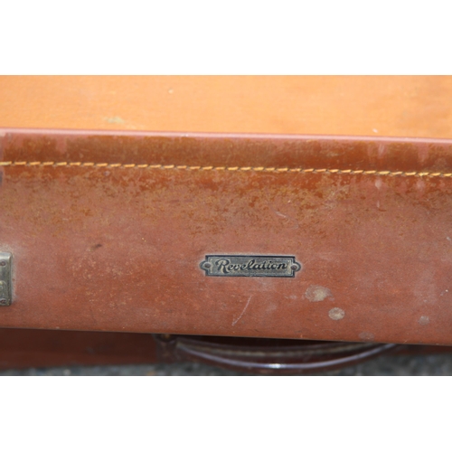 610 - 2 X VINTAGE LEATHER CASES 
57 X 31 X 18CM