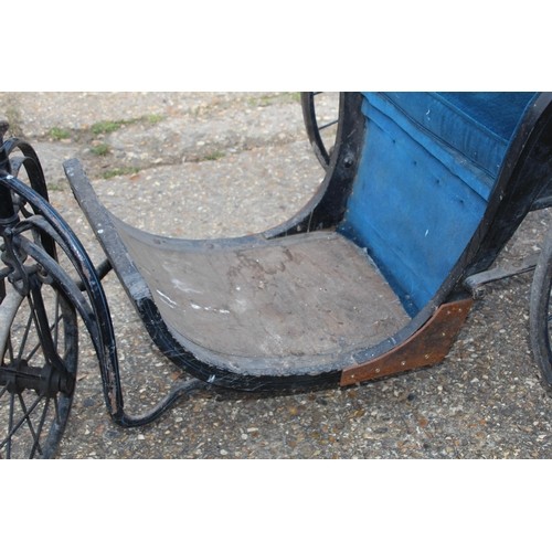 72 - ANTIQUE VICTORIAN WHEEL CHAIR 
107 X 252 X 108CM