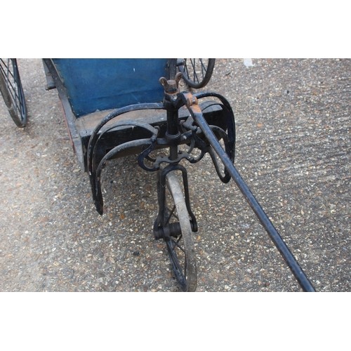 72 - ANTIQUE VICTORIAN WHEEL CHAIR 
107 X 252 X 108CM