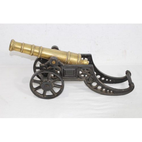 956 - VINTAGE BRASS MODEL CANNON
46 X 15 X 18CM