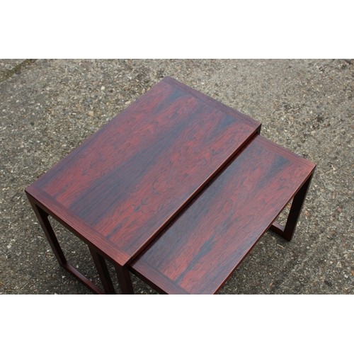 82 - DANISH KAI KRISTIANSEN FOR VILDJERG MOBELFABRIK ROSEWOOD COFFEE TABLES
58 X 35 X 40CM