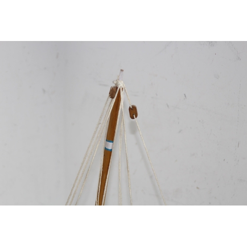 622 - WOODEN MODEL OF A SAILING SHIP
56 X 43CM