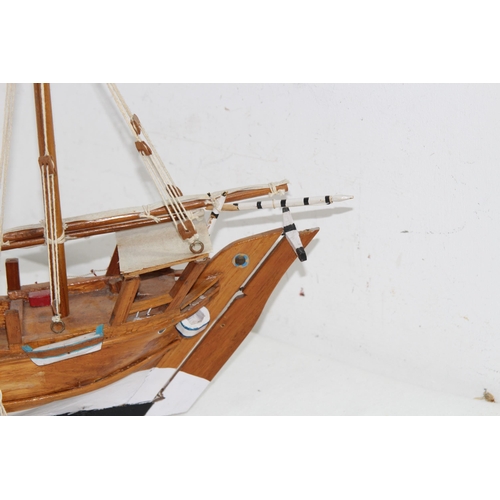 622 - WOODEN MODEL OF A SAILING SHIP
56 X 43CM