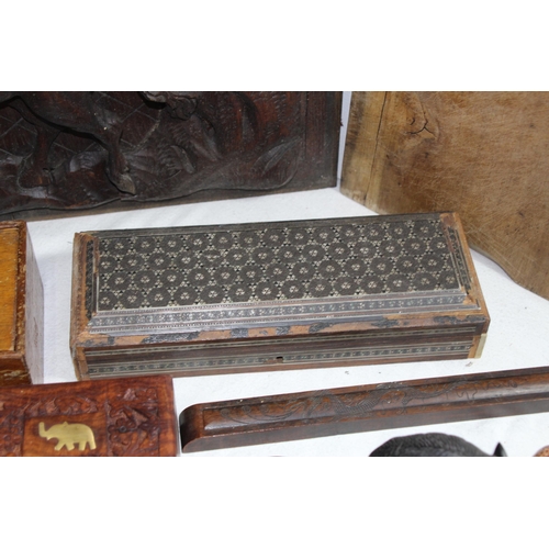 630 - QUANTITY OF MISCELLANEOUS ETHNIC BOXES AND OTHER ITEMS
51 X 42CM